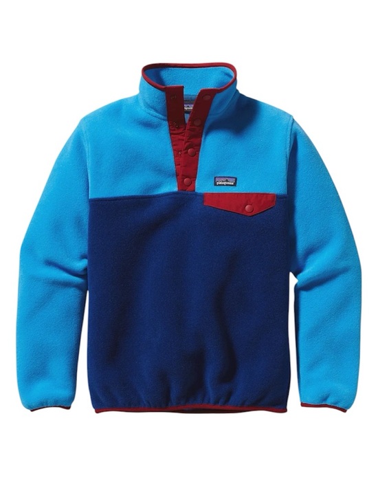 Patagonia Other - Patagonia Boys' Lightweight Synchilla Snap-T Pullover in Channel Blue Sz M 10